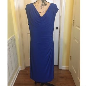 Lauren Ralph Lauren Blue Cowl Neck Dress